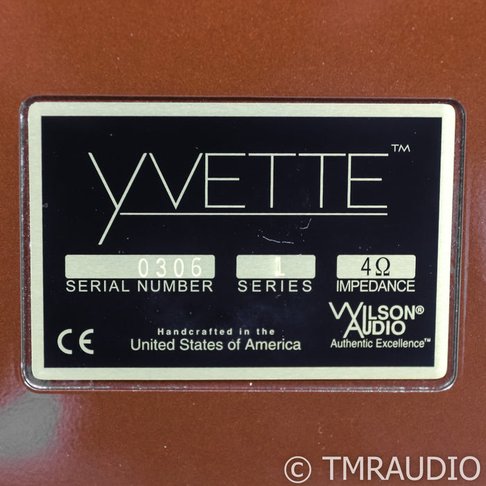 Wilson Audio Yvette S1 Floorstanding Speakers; Ipanema Brown Pair