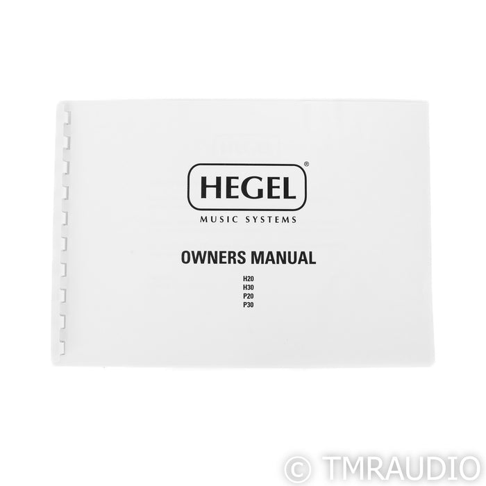 Hegel H20 Stereo Power Amplifier; H-20; Silver