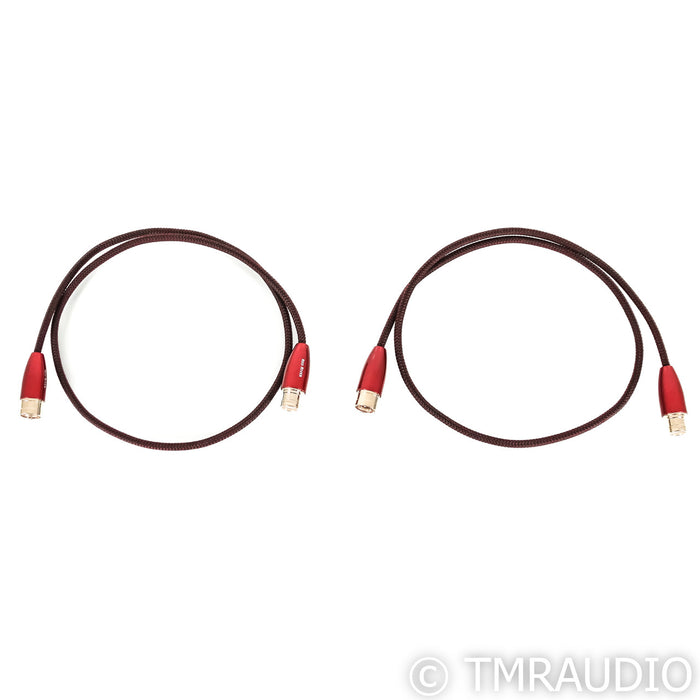 AudioQuest Red River XLR Cables; 1m Pair Balanced Interconnects