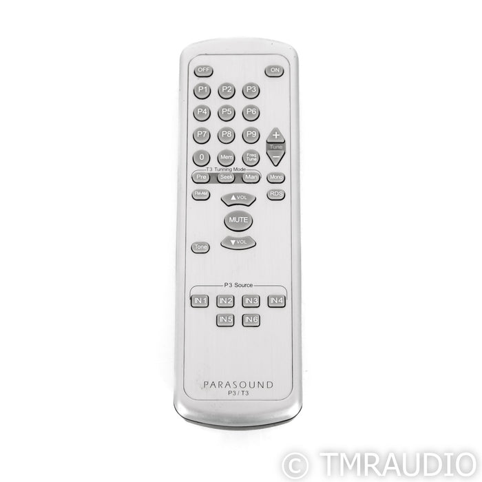 Parasound T3 Stereo AM/FM Radio Tuner; Silver
