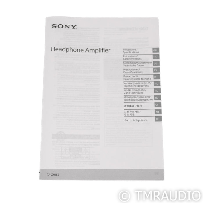 Sony TA-ZH1ES Headphone Amplifier; Black (No Remote)