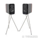 Q Acoustics Concept 300 Bookshelf Speakers; Black / Rosewood Pair w/ Stands