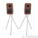 Q Acoustics Concept 300 Bookshelf Speakers; Black / Rosewood Pair w/ Stands