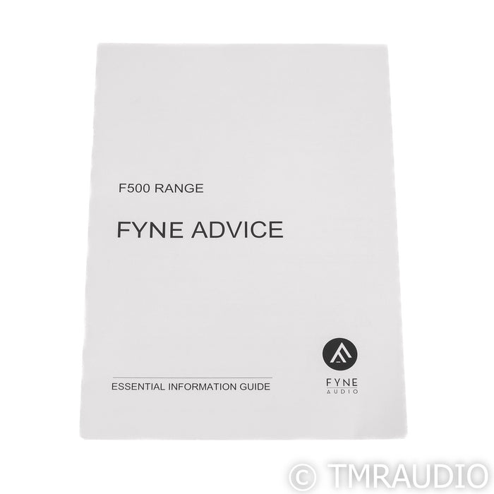 Fyne Audio F500 Bookshelf Speakers; Black Pair