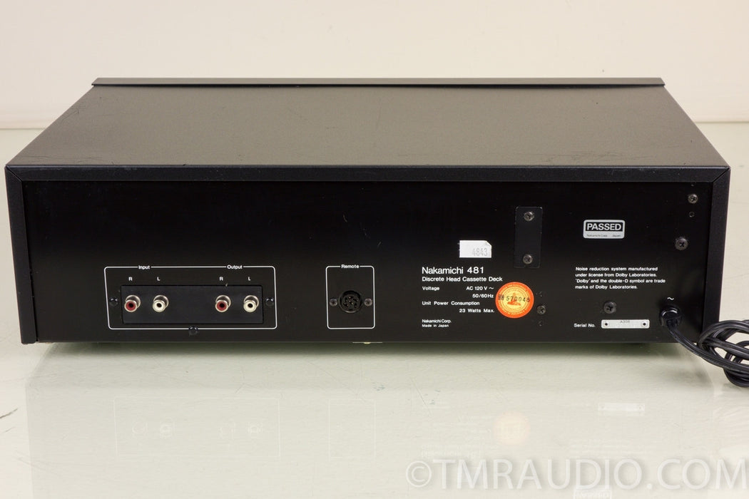 Nakamichi 481 Tape Player/Recorder AS-IS