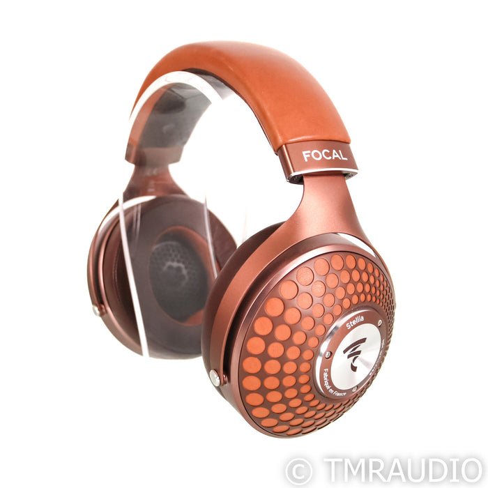 Focal Stellia Closed Back Headphones; Chocolate; Case