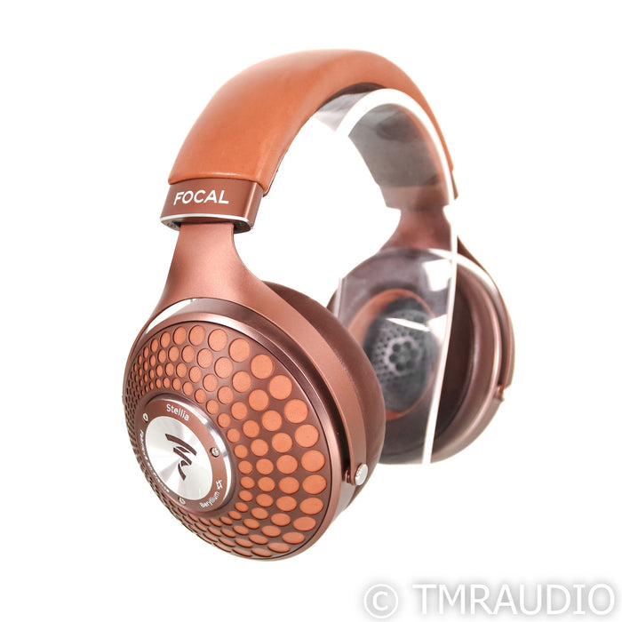 Focal Stellia Closed Back Headphones; Chocolate; Case