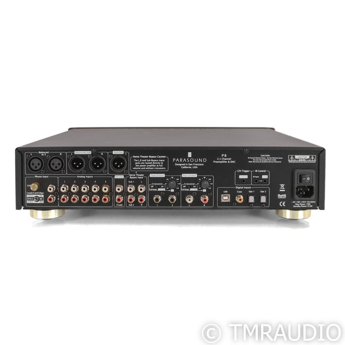 Parasound Halo P6 2.1 Channel Preamplifier; Black; MM / MC Phono