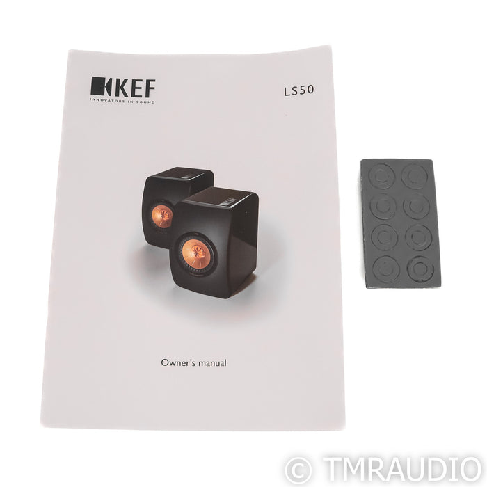 KEF LS50 Bookshelf Speakers; Black Pair