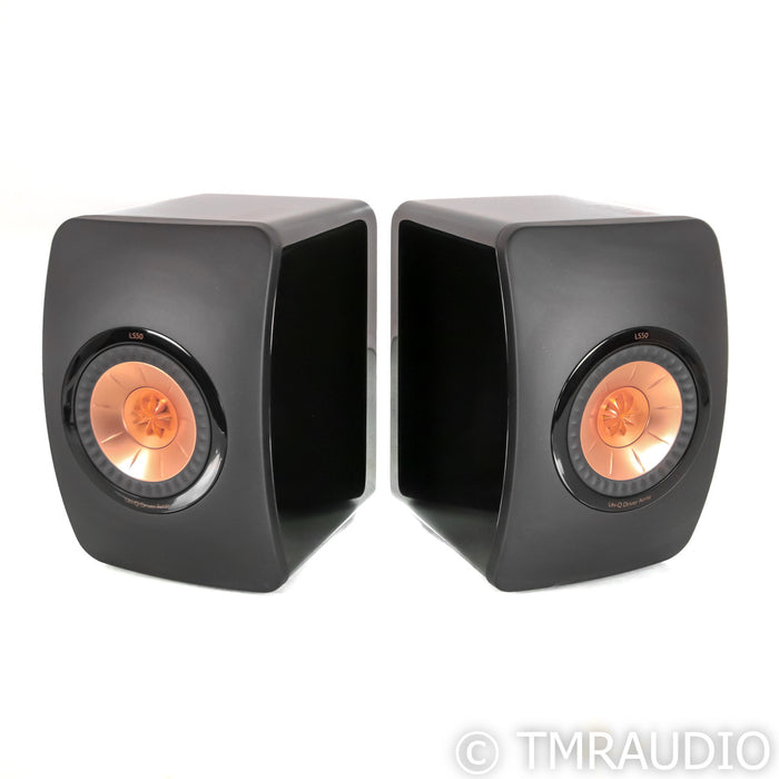 KEF LS50 Bookshelf Speakers; Black Pair