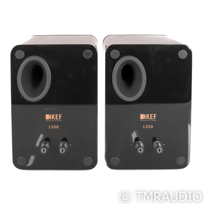 KEF LS50 Bookshelf Speakers; Black Pair