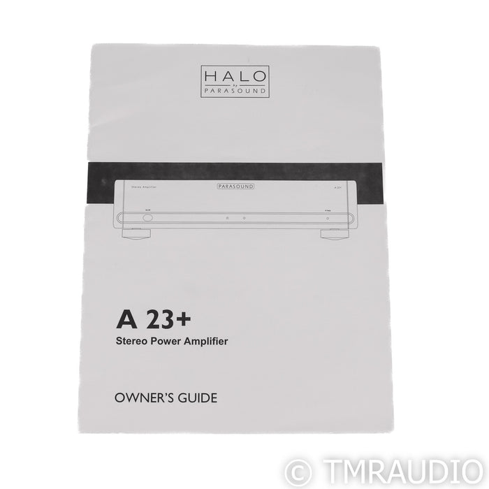 Parasound A 23+ Stereo Power Amplifier; Black