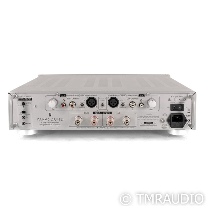 Parasound Halo A23+ Stereo / Mono Power Amplifier; Silver; A-23 Plus