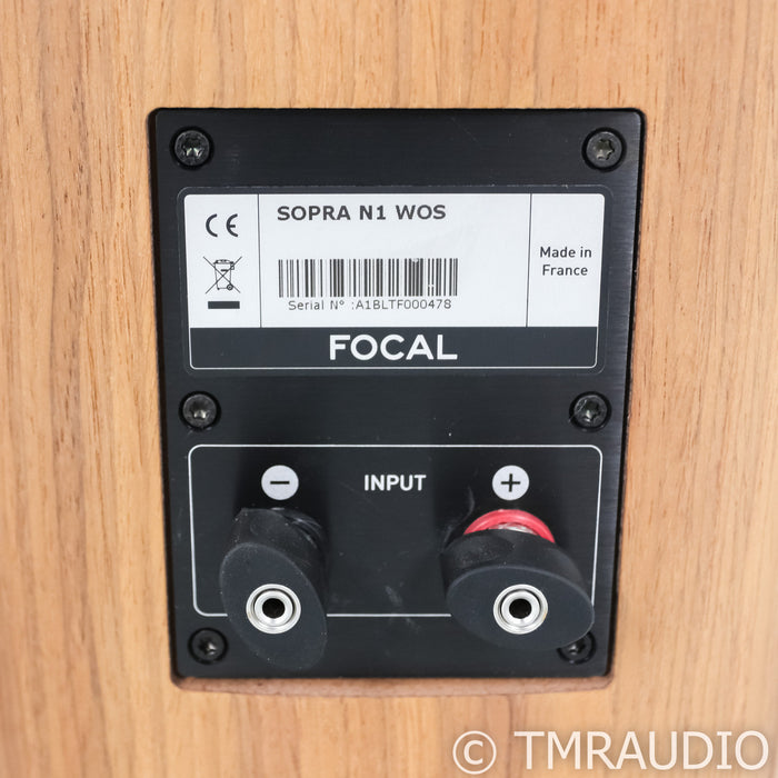 Focal Sopra No. 1 Bookshelf Speakers; Dogato Walnut Pair with Stands