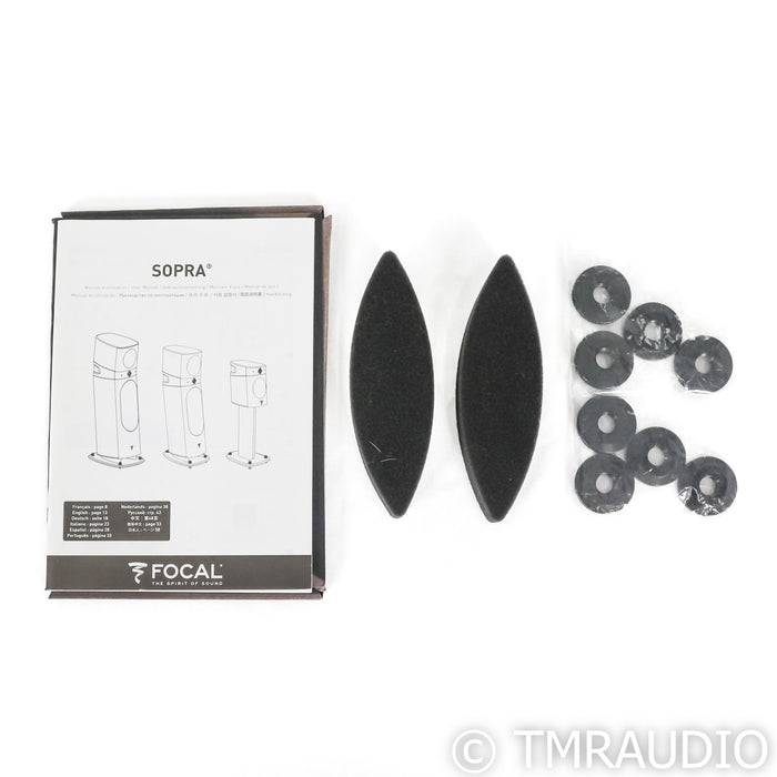 Focal Sopra No. 1 Bookshelf Speakers; Dogato Walnut Pair with Stands