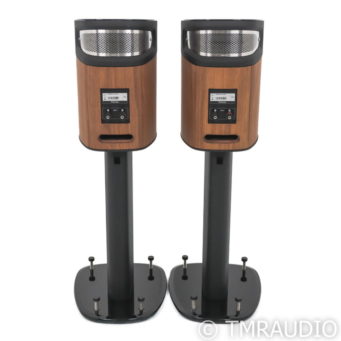 Focal Sopra No. 1 Bookshelf Speakers; Dogato Walnut Pair with Stands
