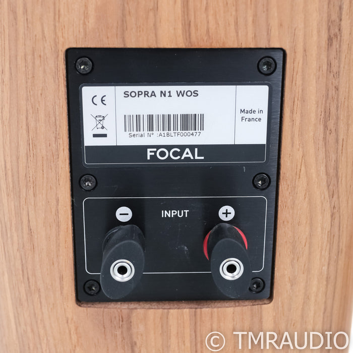 Focal Sopra No. 1 Bookshelf Speakers; Dogato Walnut Pair with Stands