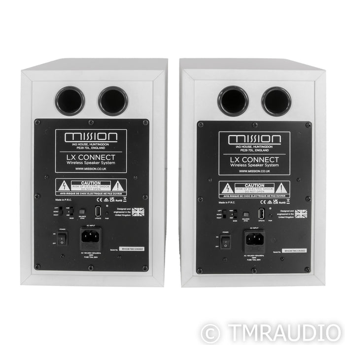 Mission LX Connect Powered Wireless Bookshelf Speakers; Hub; White Pair
