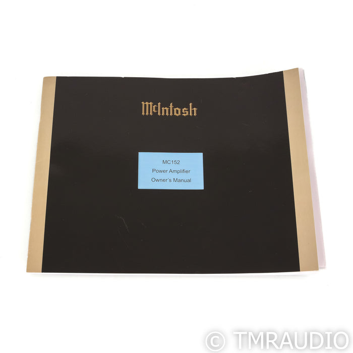 McIntosh MC152 Stereo Power Amplifier; Black