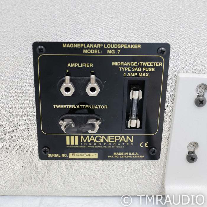 Magnepan MG .7 Planar Magnetic Floorstanding Speakers; Oak Pair w/ Off White Fabric