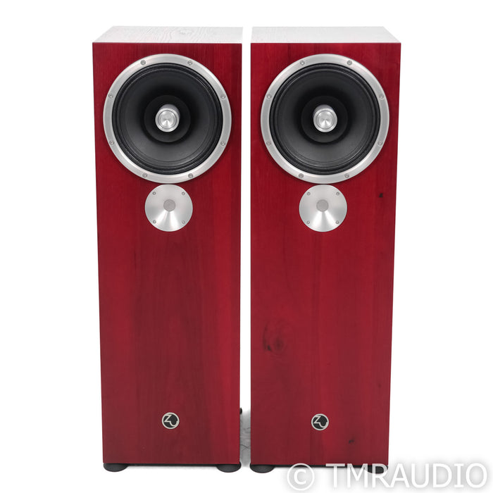 Zu Audio Omen Dirty Weekend MkII Floorstanding Speakers; Ruby Red Hickory Pair