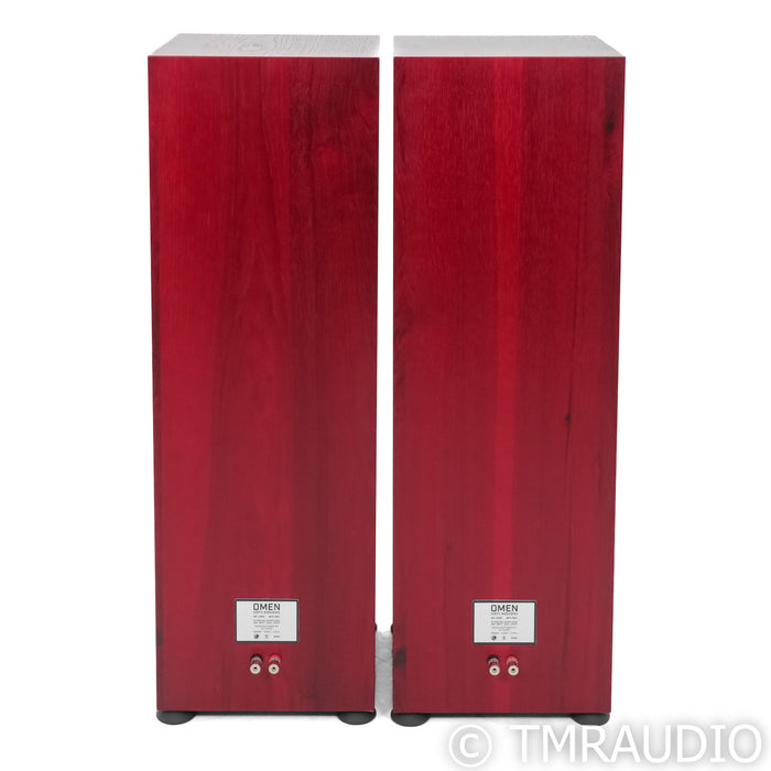 Zu Audio Omen Dirty Weekend MkII Floorstanding Speakers; Ruby Red Hickory Pair