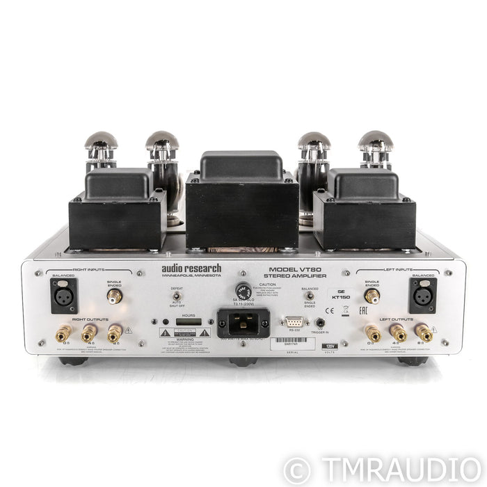 Audio Research VT80 SE Stereo Tube Power Amplifier; VT-80SE; Silver