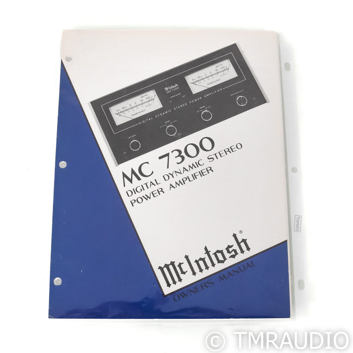 McIntosh MC7300 Stereo / Mono Power Amplifier; Black