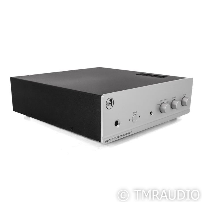 Rogue Audio Sphinx v3 Stereo Tube Hybrid Integrated Amplifier; MM Phone; Silver