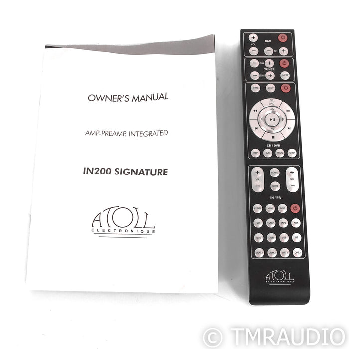 Atoll IN200 Signature Stereo Integrated Amplifier; Silver; DA200 D/A Converter