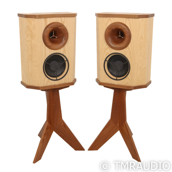 Fleetwood Sound DeVille SQ Bookshelf Speakers; Light Ash Pair w/ Stands