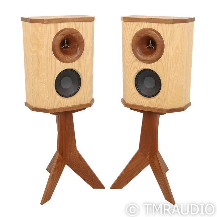 Fleetwood Sound DeVille SQ Bookshelf Speakers; Light Ash Pair w/ Stands