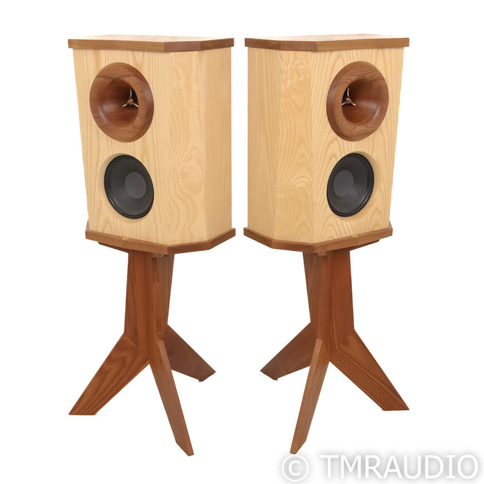 Fleetwood Sound DeVille SQ Bookshelf Speakers; Light Ash Pair w/ Stands