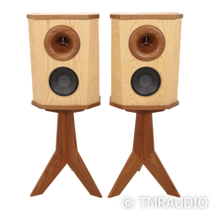 Fleetwood Sound DeVille SQ Bookshelf Speakers; Light Ash Pair w/ Stands