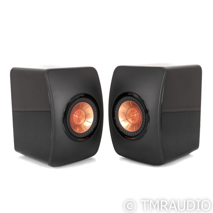 KEF LS50 Bookshelf Speakers; LS-50; Black