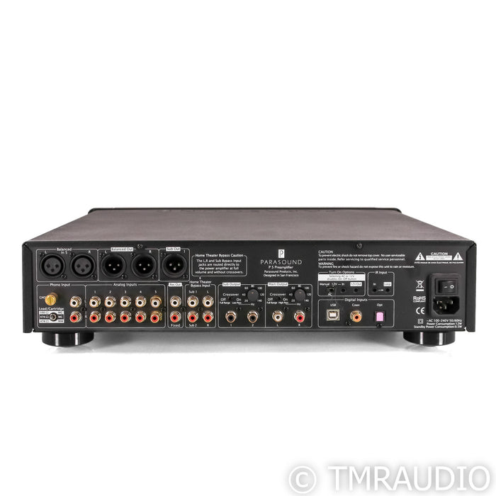 Parasound P5 2.1 Channel Preamplifier; MM / MC Phono; Black