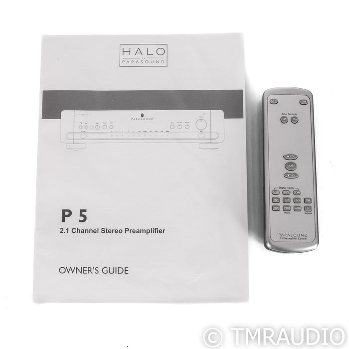 Parasound P5 2.1 Channel Preamplifier; MM / MC Phono; Black