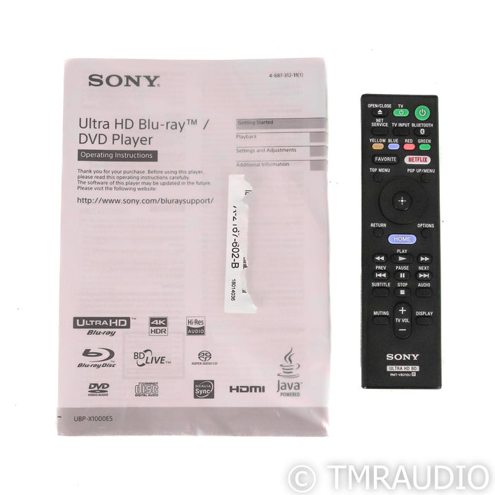 Sony UBP-X1100ES Universal 4k Blu-Ray Player; UBPX1100ES; HDR