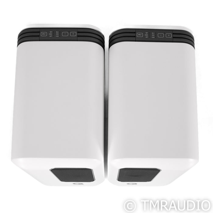 Q Acoustics Q Active 200 Powered Bookshelf Speakers; White Pair; Hub (Open Box)