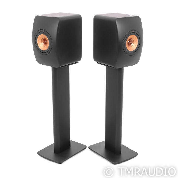 KEF LS50 Meta Bookshelf Speakers; LS-50; Black Pair with Stands