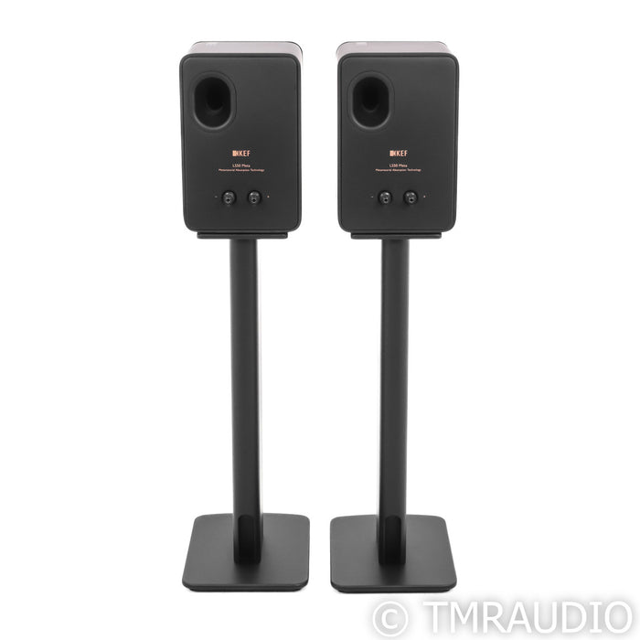 KEF LS50 Meta Bookshelf Speakers; LS-50; Black Pair with Stands