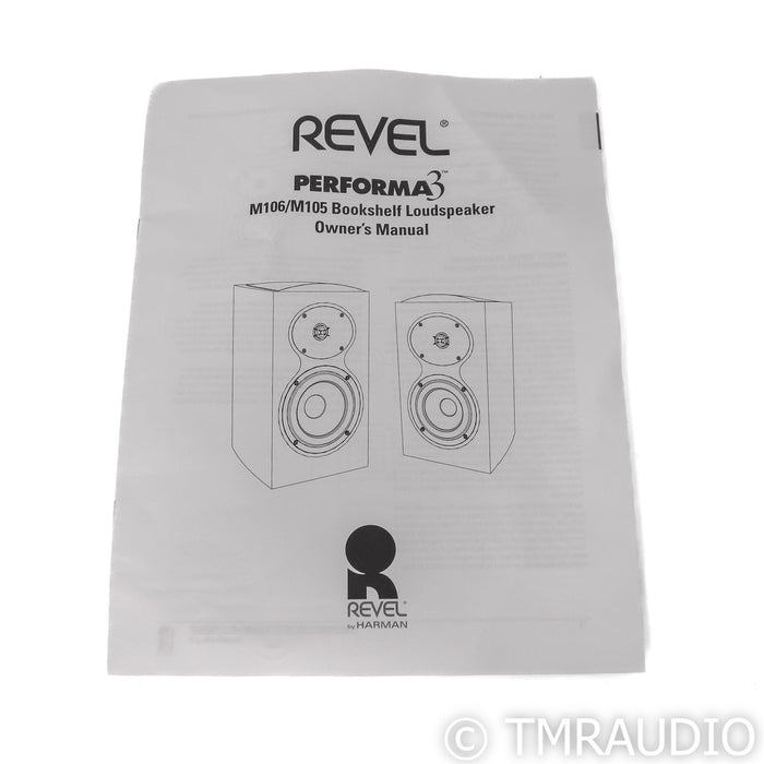 Revel Performa3 M106 Bookshelf Speakers; Gloss Black Pair
