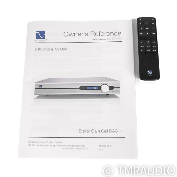 PS Audio Stellar Gain Cell DAC; D/A Converter; Silver