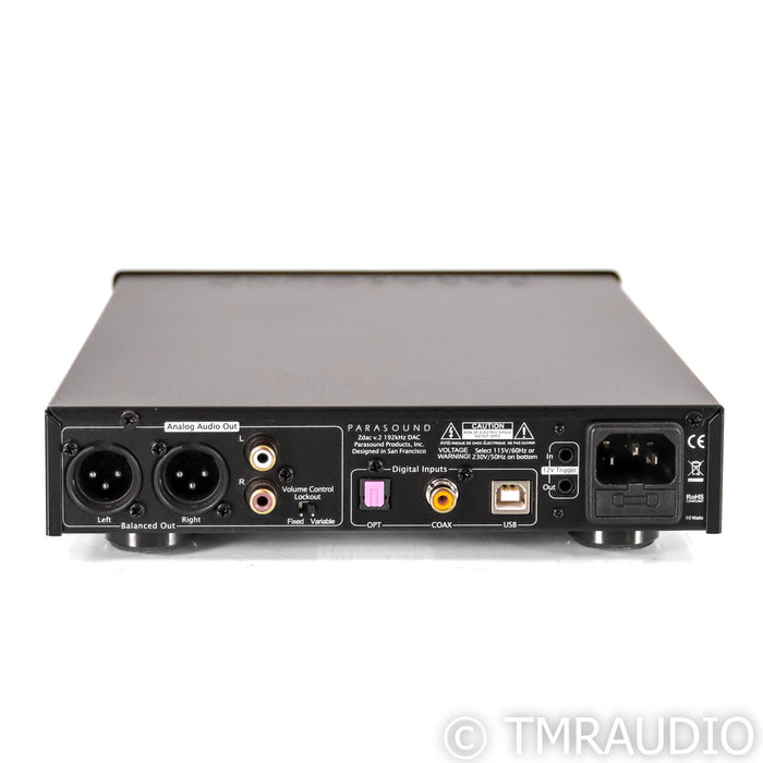 Parasound ZDac v2 DAC / Headphone Amplifier; D/A Converter; Black