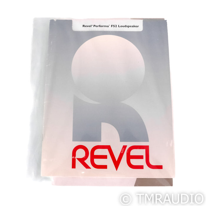 Revel Performa F52 Floorstanding Speakers; Natural Cherry