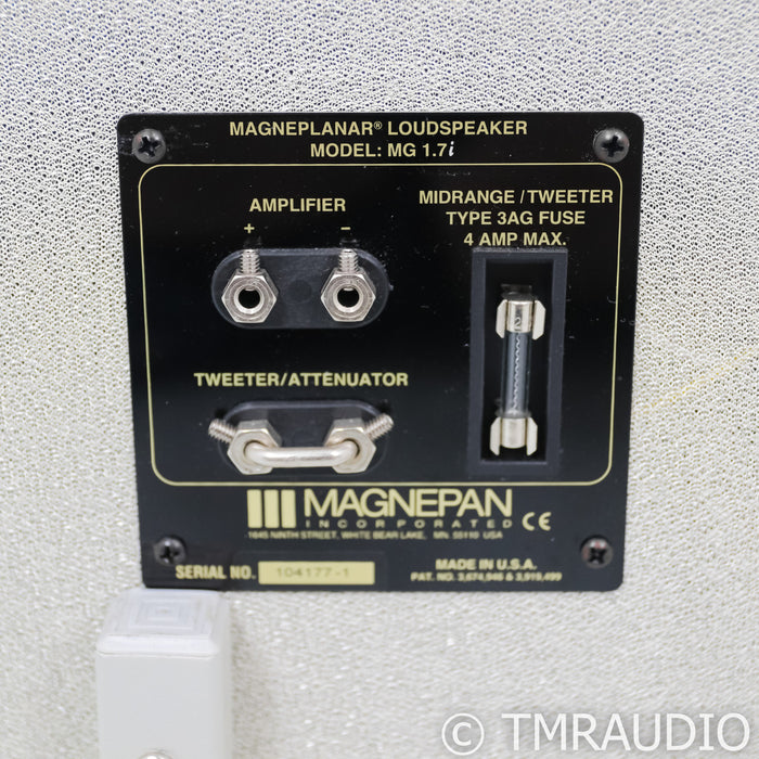 Magnepan MG-1.7i Planar Magnetic Floorstanding Speakers; Natural Oak w/ Off White Fabric