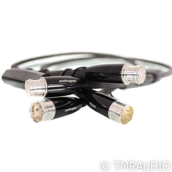 AudioQuest Wind XLR Cables; 1m Pair Balanced Interconnects; 72v DBS