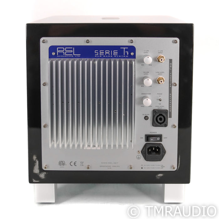 REL T7 8‚Äù Powered Subwoofer; T-7; Piano Black