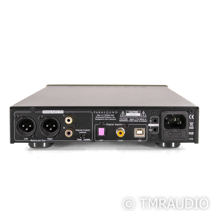 Parasound ZDac v2 DAC / Headphone Amplifier; D/A Converter; Black