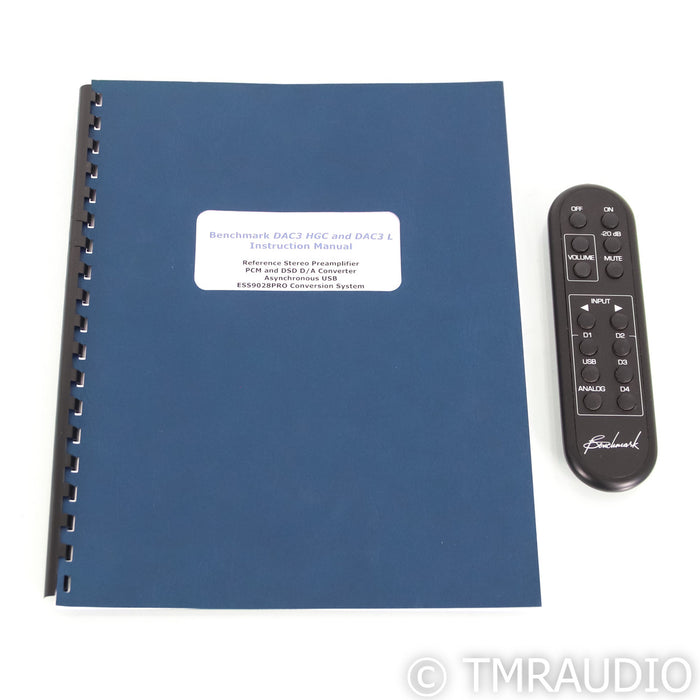 Benchmark DAC3 HGC DSD DAC; D/A Converter; Silver